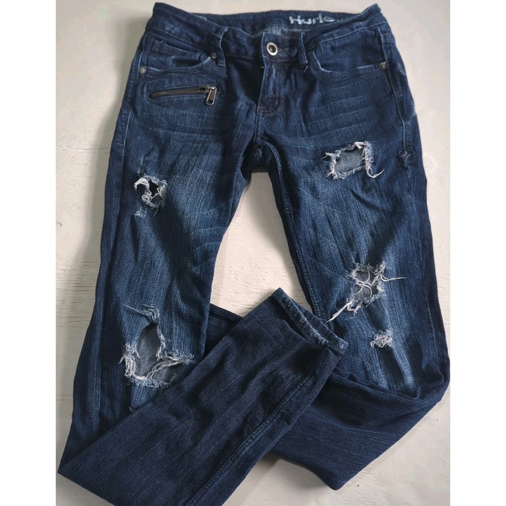 Hurley Denim Super Skinny Mid Rise Stretch Blue‎ Jean Womens Size 5 Cotton